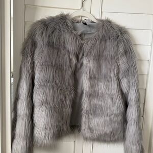 H&M faux fur jacket